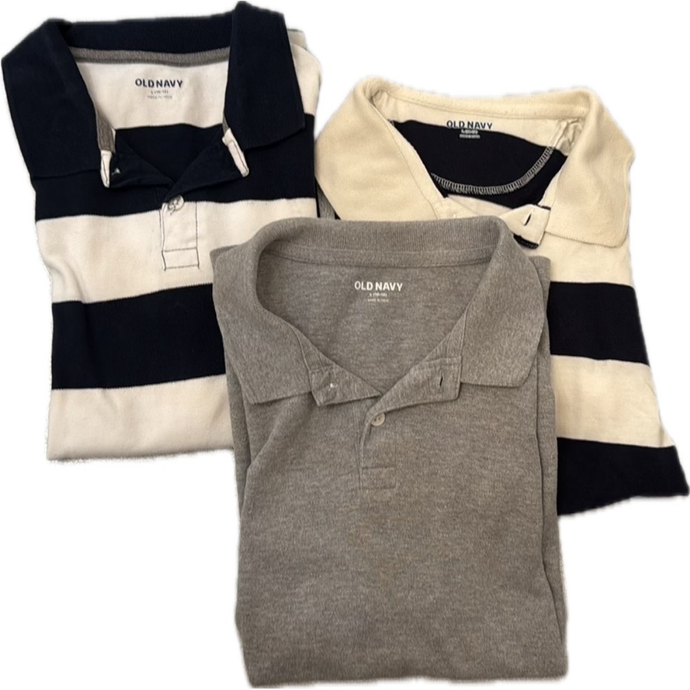 Old Navy boys bundle size large 10-12 - Gray and Navy Striped